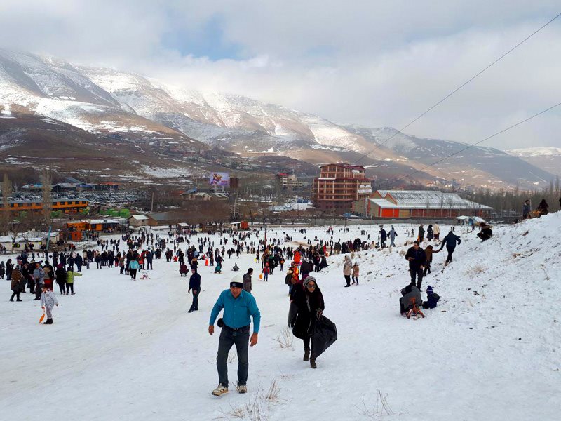 برف بازی در کن تهران