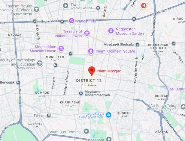 مسجد شاه تهران کجاست