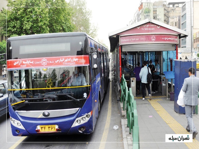 اتوبوس تندرو خط تهرانپارس آزادی