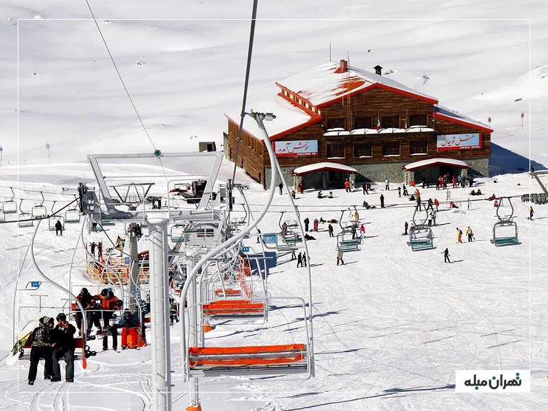برف بازی در توچال در زمستان