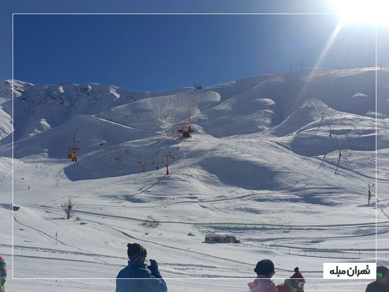 برف بازی در پیست اسکی شمشک